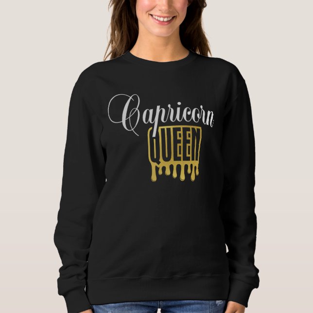 Capricorn Queen Zodiac Sign Sweatshirt (Vorderseite)