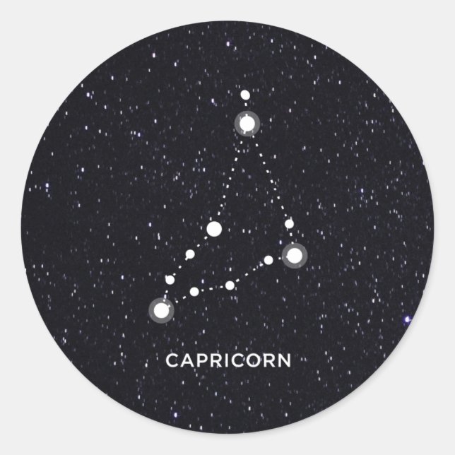 Capricorn Runder Aufkleber (Vorderseite)