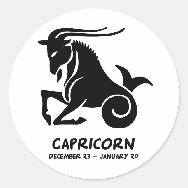 Capricorn Runder Aufkleber (Vorderseite)