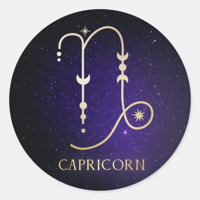 Capricorn Runder Aufkleber (Vorderseite)