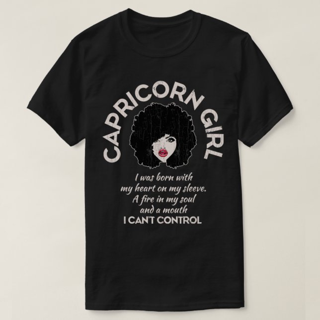 Capricorn Savage AF Apparel Funny Zodiac Gift Pull T-Shirt (Design vorne)