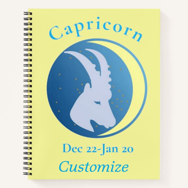 Capricorn signieren Thunder_Cove Notizbuch (Vorderseite)