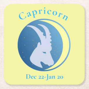 Capricorn signieren Thunder_Cove Rechteckiger Pappuntersetzer
