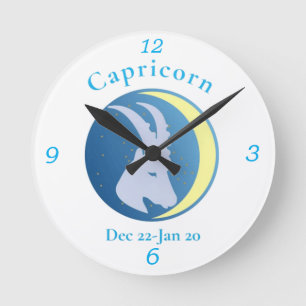 Capricorn signieren Thunder_Cove Runde Wanduhr