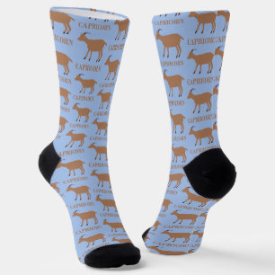 Capricorn Star Sign Goat Gemustert Socken