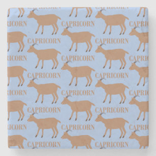 Capricorn Star Sign Goat Gemustert Steinuntersetzer
