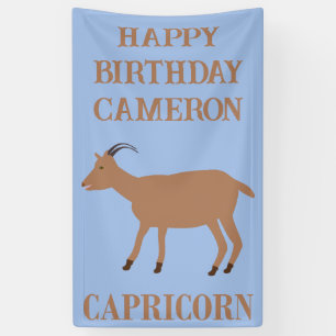 Capricorn Star Sign Goat Individuelle Name Banner