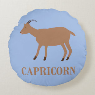 Capricorn Star Sign Goat Rundes Kissen