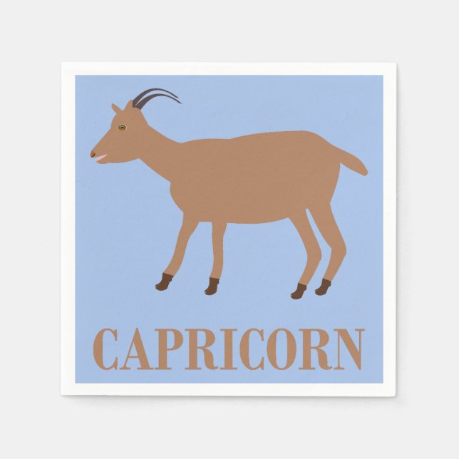 Capricorn Star Sign Goat Serviette (Vorderseite)