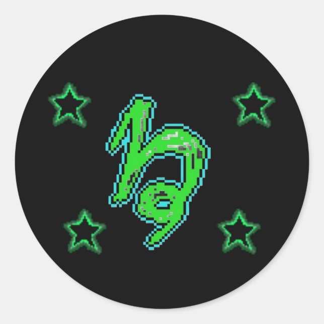 CAPRICORN Stars Runder Aufkleber (Vorderseite)