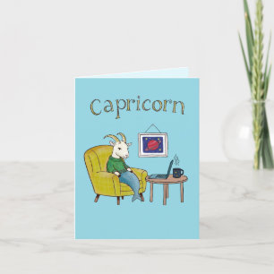 Capricorn-Sternzeichen Sea Goat zodiac-Stern Dankeskarte