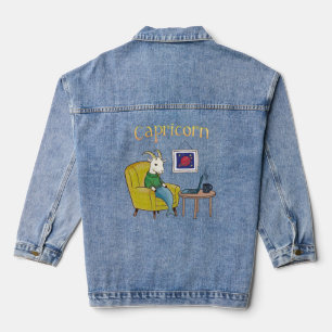 Capricorn-Sternzeichen Sea Goat zodiac-Stern Jeansjacke