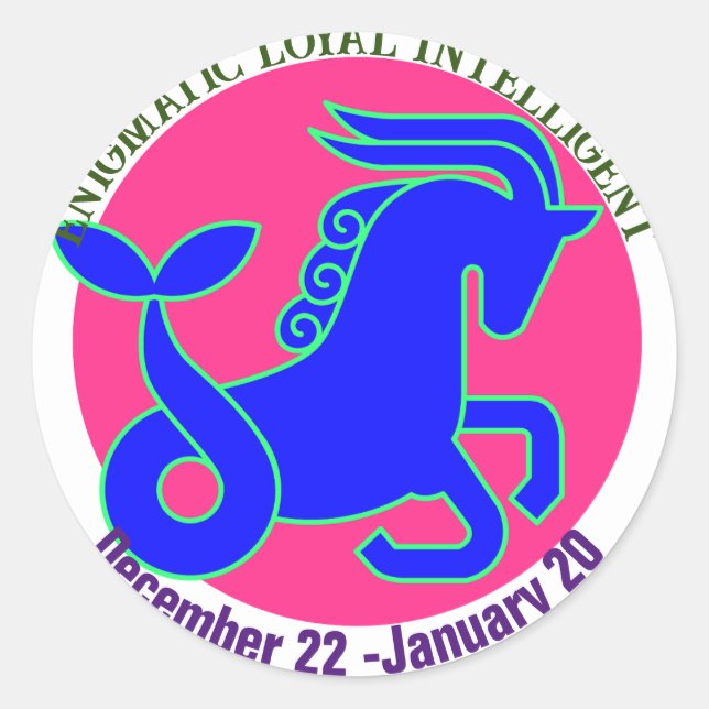 Capricorn Symbole Zodiaque Sticker personnalisé (Devant)