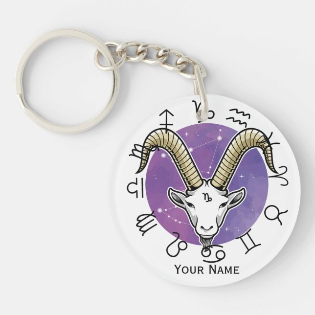 Capricorn & Virgo Akryllischer Schlüsselanhänger (Vorderseite)