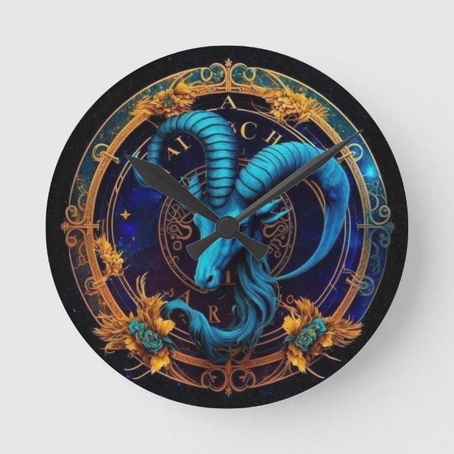 Capricorn Wall Clock Runde Wanduhr (Vorderseite)