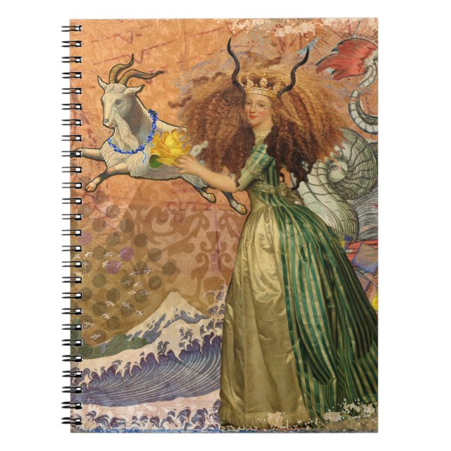 Capricorn Woman Goat Whimsical Fun Notizblock (Vorderseite)