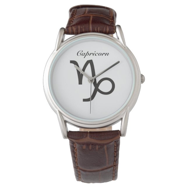 Capricorn-Zeichen des Zodiaks. Ladys Watches. Armbanduhr (Vorderseite)