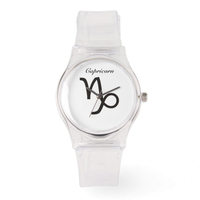 Capricorn-Zeichen des Zodiaks. Ladys Watches. Armbanduhr (Vorderseite)