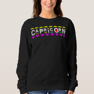 Capricorn Zodiac 90er Jahre Stil Sweatshirt