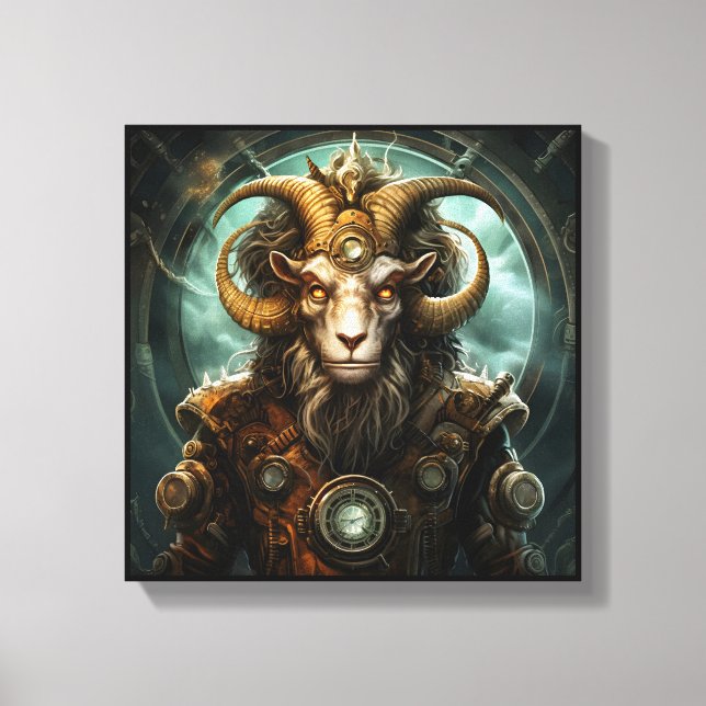 Capricorn Zodiac Art Canvas Leinwanddruck (Vorderseite)