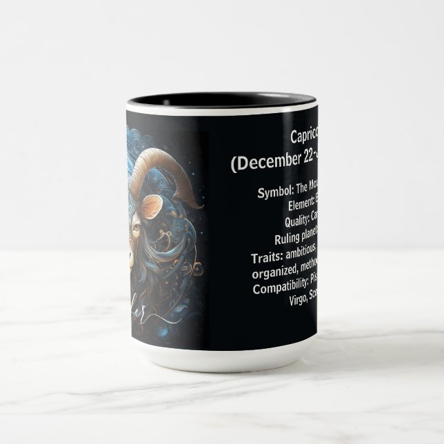 Capricorn Zodiac Art for December 22–January 19  Tasse (Zentrum)
