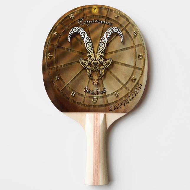 Capricorn Zodiac Astrologie Design Tischtennis Schläger (Vorderseite)