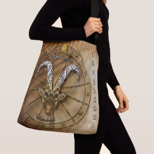 Capricorn Zodiac Astrologie Design Tragetaschen Mit Langen Trägern