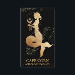 *~* Capricorn Zodiac Astrologie Lesungen Schwarz Visitenkarte<br><div class="desc">*Energy Enhanced Esoteric Fantasy Visitenkarte mit der Mythischen Meerjungfrau als Basis für das Symbol von ZODIAC SIGN CAPRICORN. Der schöne CAPRICORN MERMAID hält einen Talisman MOON mit einigen gefährdeten CELESTIAL COSMIC UNIVERSE COSMOS GALAXY und OUTER SPACE funkelnden Sternen, darunter Lunar und Stellar Elemente. Magie ist überall. Dieses Design kann als...</div>