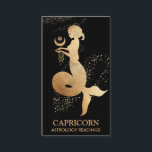 *~* Capricorn Zodiac Astrologie Lesungen Schwarz Visitenkarte<br><div class="desc">*Energy Enhanced Esoteric Fantasy Visitenkarte mit der Mythischen Meerjungfrau als Basis für das Symbol von ZODIAC SIGN CAPRICORN. Der schöne CAPRICORN MERMAID hält einen Talisman MOON mit einigen gefährdeten CELESTIAL COSMIC UNIVERSE COSMOS GALAXY und OUTER SPACE funkelnden Sternen, darunter Lunar und Stellar Elemente. Magie ist überall. Dieses Design kann als...</div>