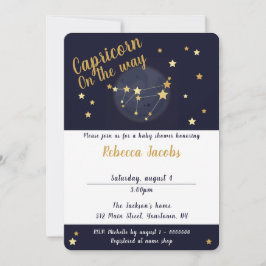 Capricorn zodiac Babydusche Einladung