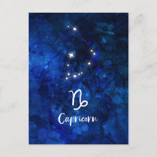 Capricorn Zodiac Constellation Galaxy Celestial Postkarte