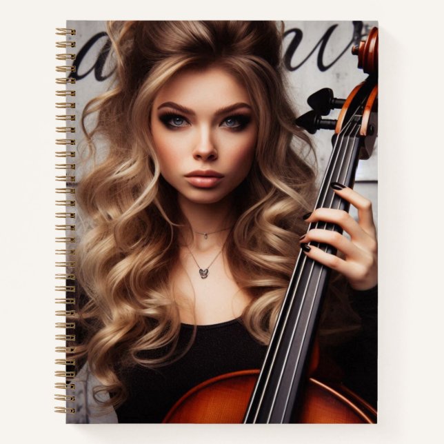 Capricorn Zodiac Musician Bass Notizbuch (Vorderseite)