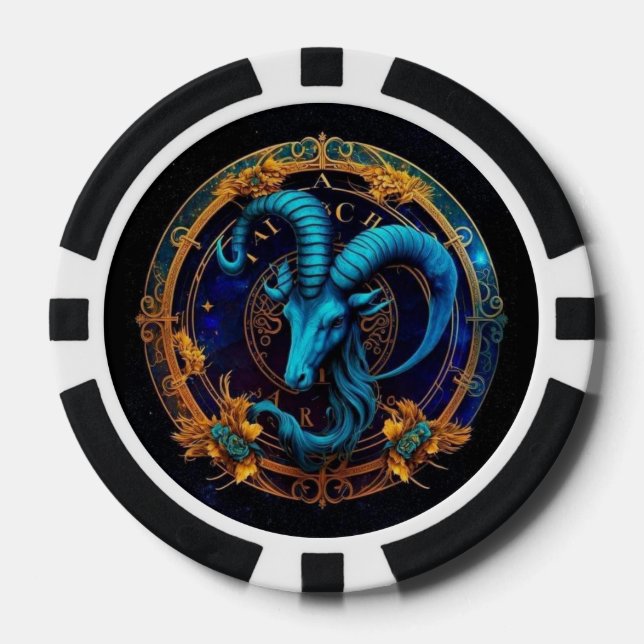 Capricorn Zodiac Poker Chips - Astrologie Chips (Vorderseite)