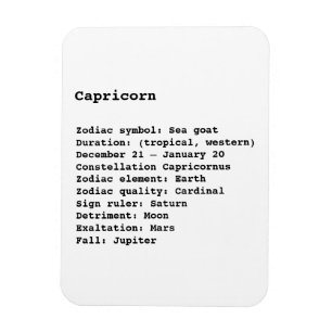 Capricorn Zodiac Sign Astrologie Geburtstag Magnet