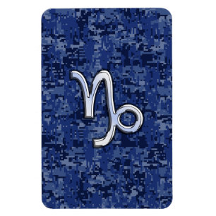 Capricorn Zodiac Sign auf der blauen digitalen Cam Magnet