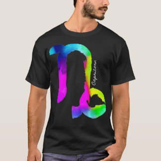 Capricorn Zodiac Sign Farbige Astrologie Dezember T-Shirt