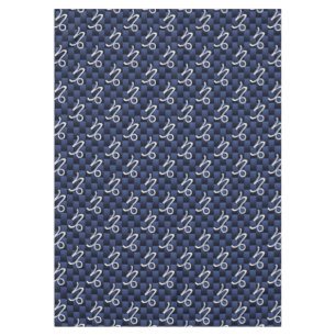 Capricorn Zodiac Sign Marine Stil mit blauen Kohle Tischdecke