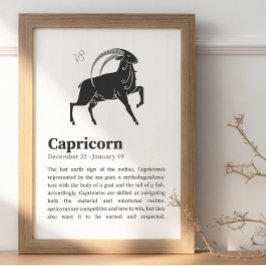 Capricorn Zodiac Sign Poster