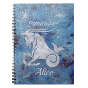 Capricorn Zodiac Sign Spiral Notebook Notizblock
