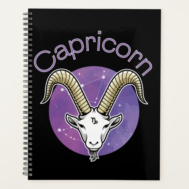 Capricorn Zodiac Signature Calendar Plane Planer (Vorderseite)