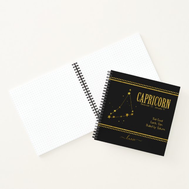 Capricorn Zodiac Star Sign Carnet (Intérieur)