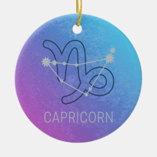 Capricorn Zodiac Star Sign Horoscope Constellation Keramik Ornament
