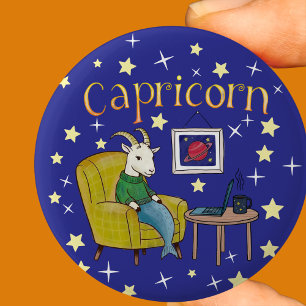 Capricorn Zodiac Star-Zeichen Button
