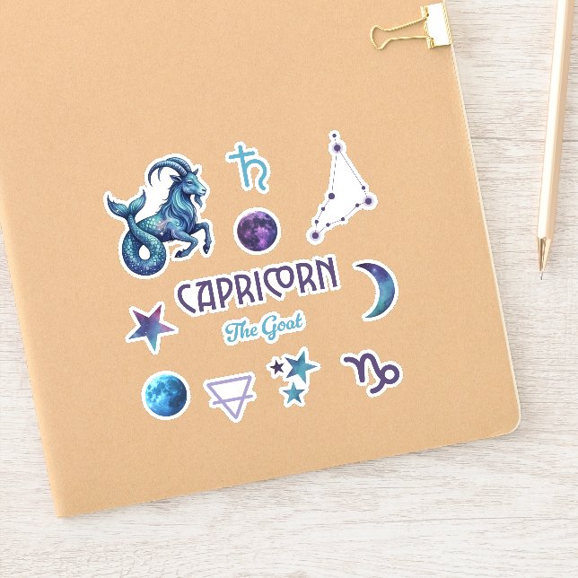 Capricorn Zodiac Sticker Collection (Carnet)