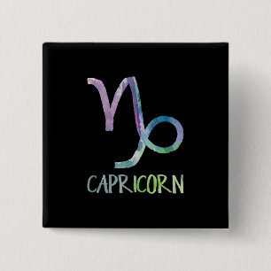 Capricorn Zodiac Symbol Astrologie Sea Goat Gesche Button