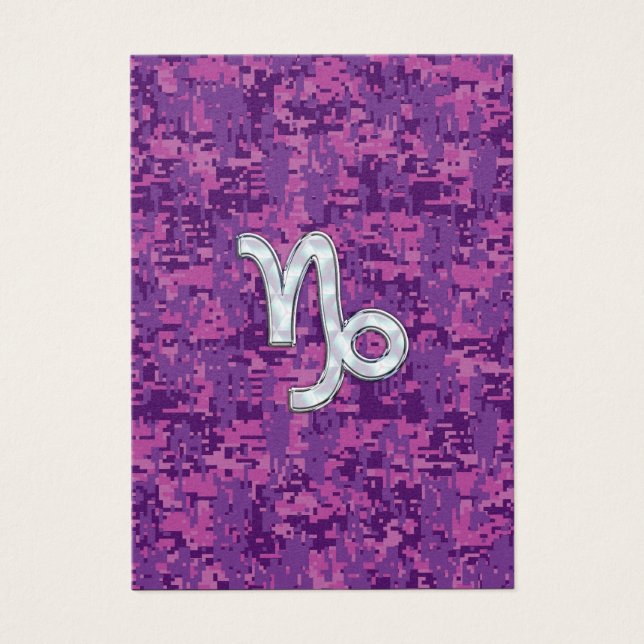 Capricorn Zodiac-Symbol auf der Fuchsia Digitalen  (Vorderseite)