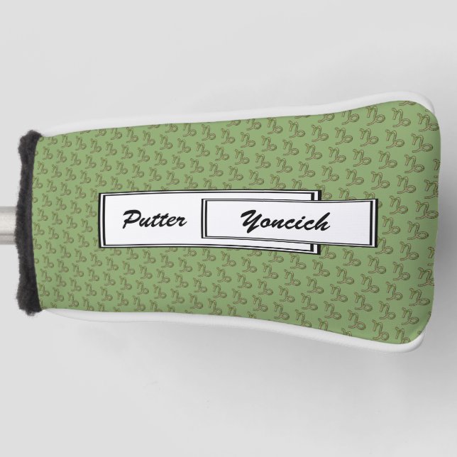 Capricorn Zodiac Symbol Element von K Yoncich Golf Headcover (Vorderseite)