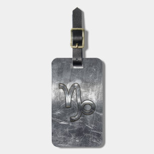 Capricorn Zodiac Symbol Industrial Style Gepäckanhänger