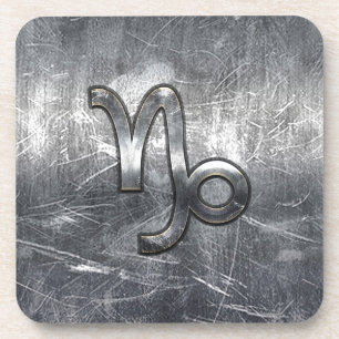 Capricorn Zodiac Symbol Industrial Style Getränkeuntersetzer