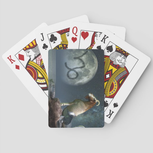 Capricorn-Zodiac-Symbol Spielkarten (Rückseite)